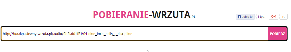 Wklejanie i pobieranie linku do piosenki z Wrzuty