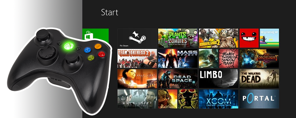 XBStart - obsługa ekranu startowego Windows 8 za pomocą pada od Xboksa 360