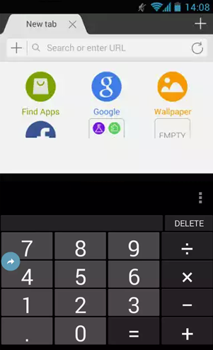 Przeglądarka i Kalkulator na jednym ekranie Androida