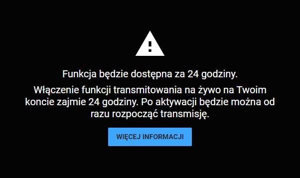 Poczekaj 24 godziny na aktywację